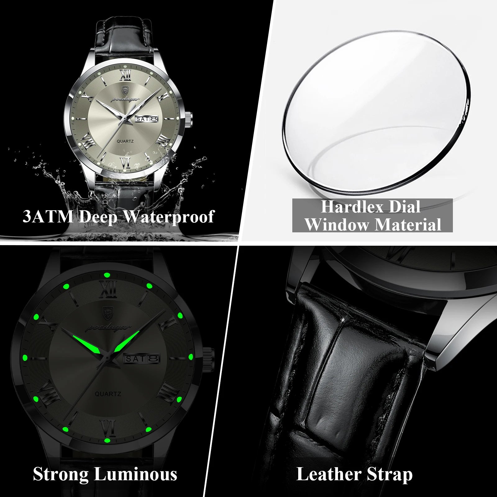 Poedagar Men's Quartz Watch